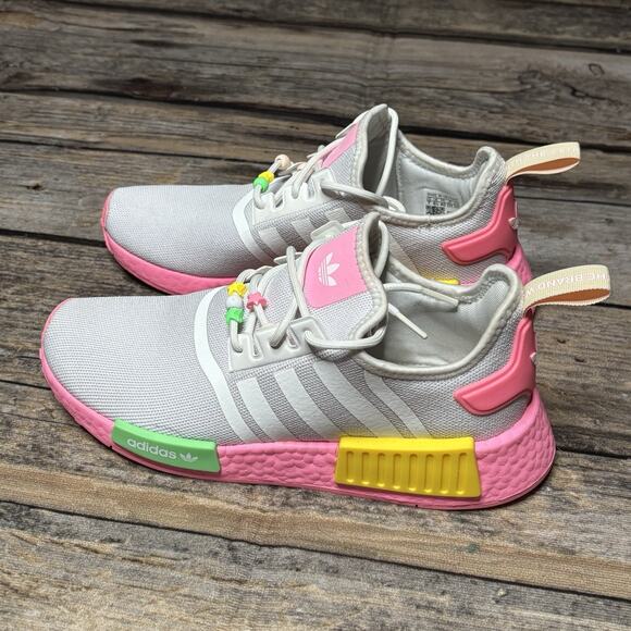 Adidas NMD_R1 J "White Beam Pink" Youth Size 7 / Womens Size 8.5 Sneakers - Picture 6 of 10